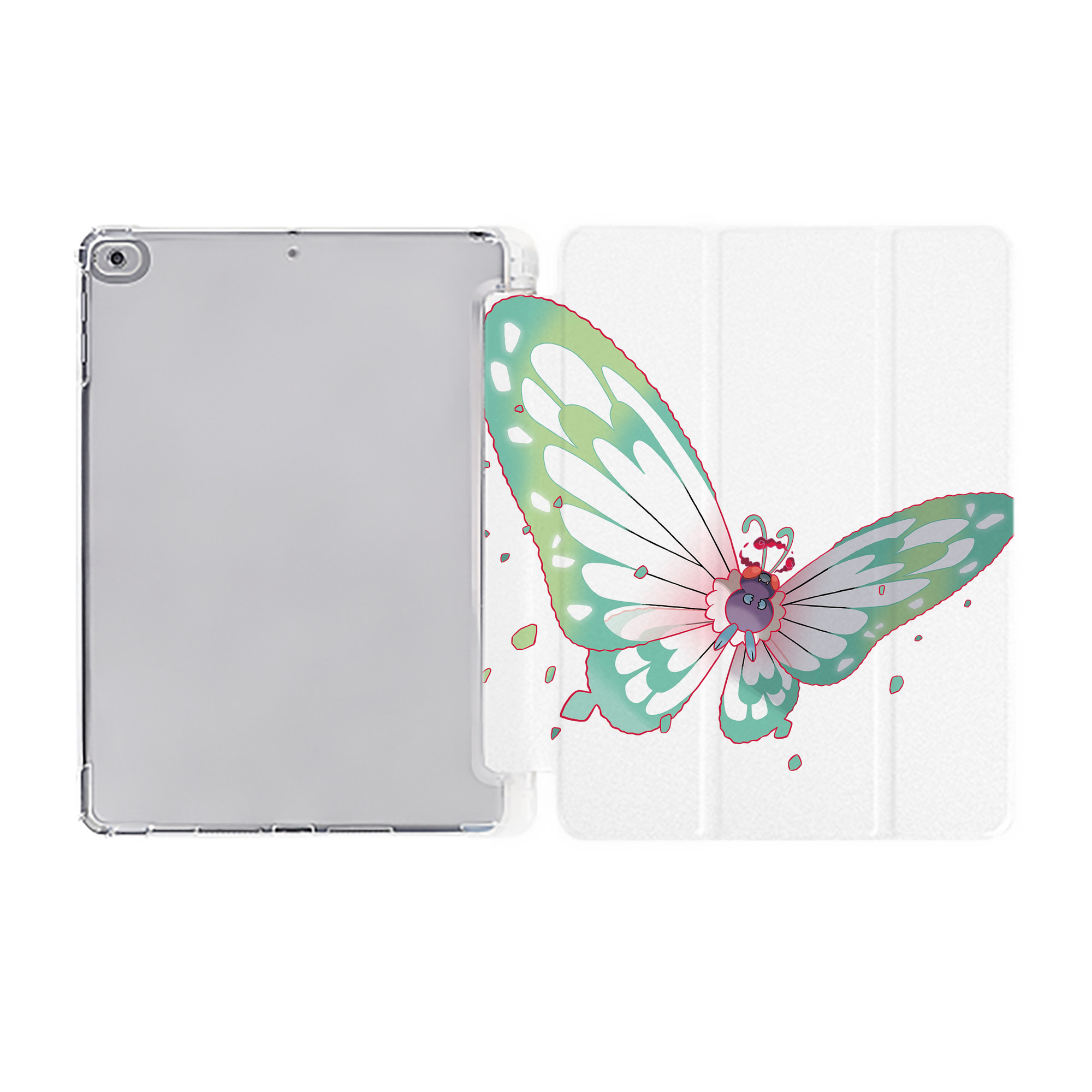 （画像用） ポケットモンスター Pokémon IPad ケース ペン収納付き 三つ折りスタンド PUレザー×シリコン 対応機種9.5/10.5/10.9インチ